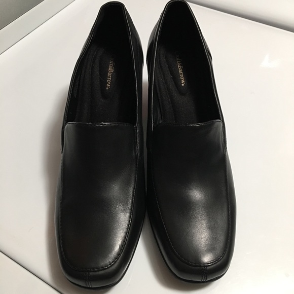simple black loafers